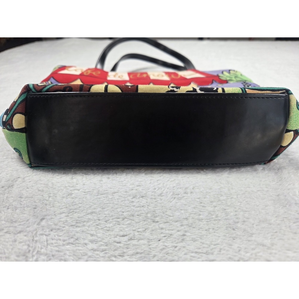 Y2K Paris Cafe Tote Bag Novelty Eiffel Tower Print Rhinestone Sequin Purse - Picture 10 of 15